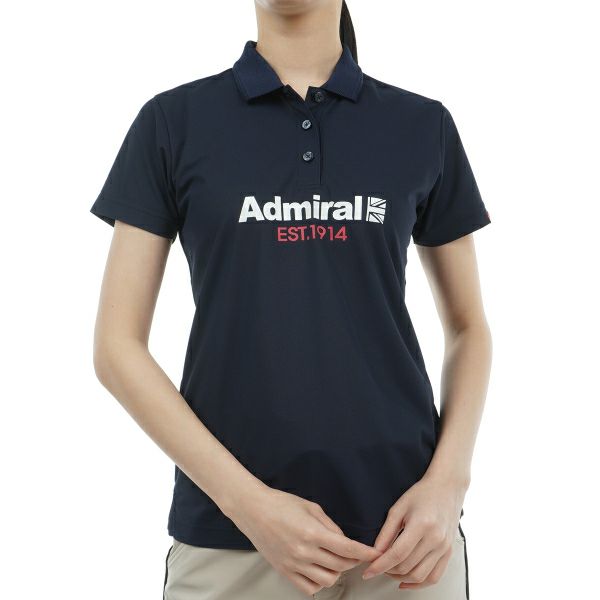 アドミラル ゴルフ Admiral GOLF レディース レディース リサイクルカノコ ロゴ ポロシャツ ADLA410 詳細5