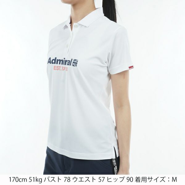 アドミラル ゴルフ Admiral GOLF レディース レディース リサイクルカノコ ロゴ ポロシャツ ADLA410 詳細11