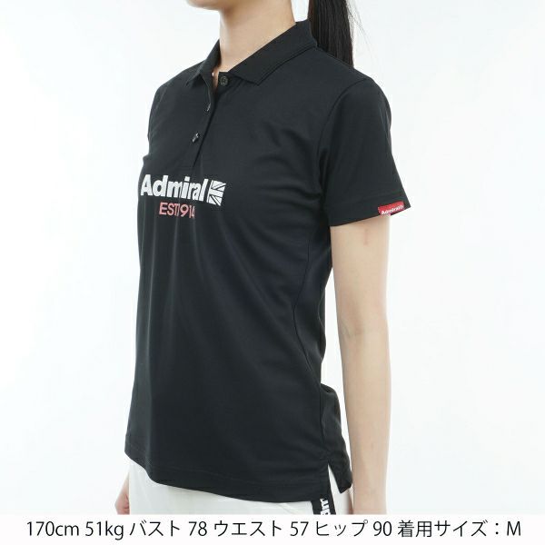 アドミラル ゴルフ Admiral GOLF レディース レディース リサイクルカノコ ロゴ ポロシャツ ADLA410 詳細13