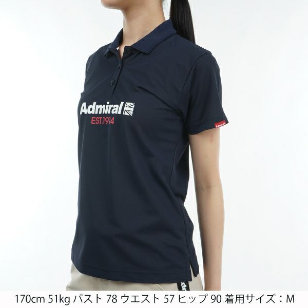 アドミラル ゴルフ Admiral GOLF レディース レディース リサイクルカノコ ロゴ ポロシャツ ADLA410 詳細17
