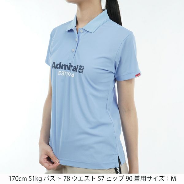 アドミラル ゴルフ Admiral GOLF レディース レディース リサイクルカノコ ロゴ ポロシャツ ADLA410 詳細19
