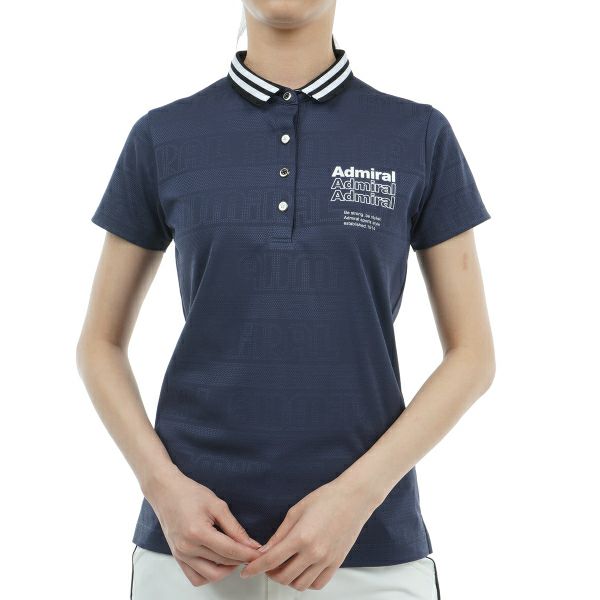 アドミラル ゴルフ Admiral GOLF レディース レディース ロゴジャカード ポロシャツ ADLA411 詳細1