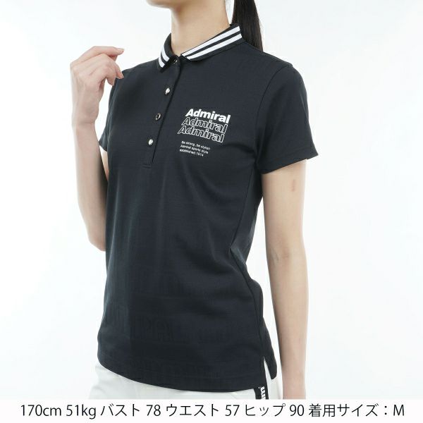 アドミラル ゴルフ Admiral GOLF レディース レディース ロゴジャカード ポロシャツ ADLA411 詳細9
