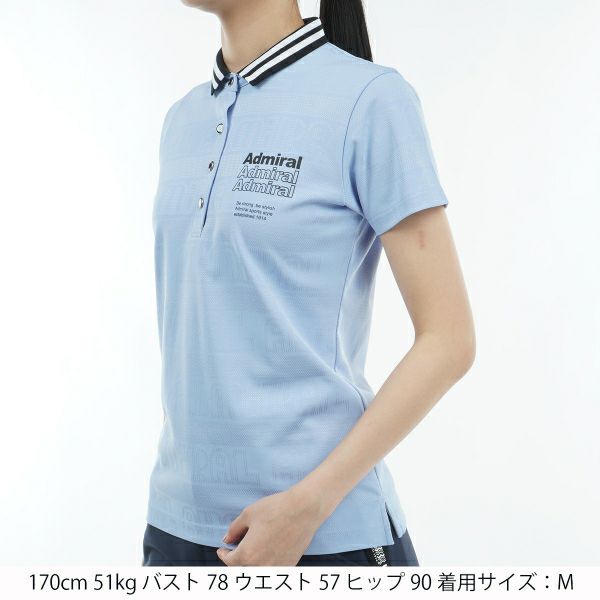 アドミラル ゴルフ Admiral GOLF レディース レディース ロゴジャカード ポロシャツ ADLA411 詳細11