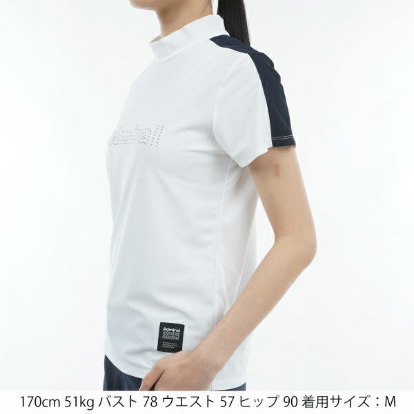 アドミラル ゴルフ Admiral GOLF レディース レディース メタルロゴ モックシャツ ADLA412 詳細8