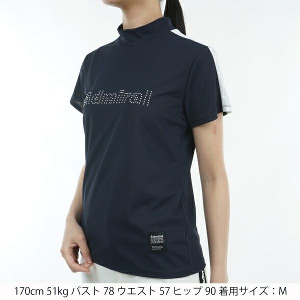 アドミラル ゴルフ Admiral GOLF レディース レディース メタルロゴ モックシャツ ADLA412 詳細10