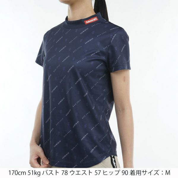 アドミラル ゴルフ Admiral GOLF レディース レディース モノグラム モックシャツ ADLA414 詳細8