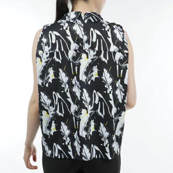 アドミラル ゴルフ Admiral GOLF レディース レディース リーフ柄 ノースリーブシャツ ADLA424 詳細5