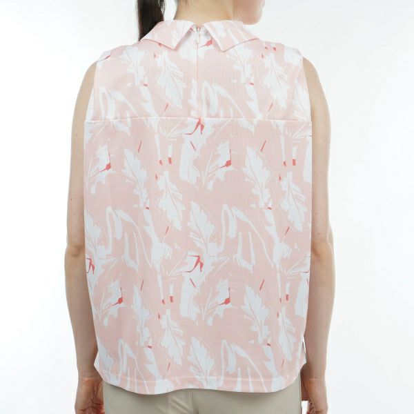 アドミラル ゴルフ Admiral GOLF レディース レディース リーフ柄 ノースリーブシャツ ADLA424 詳細9