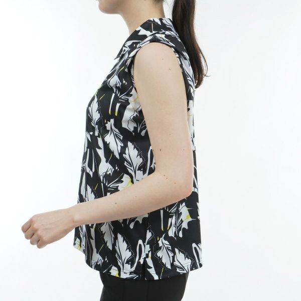 アドミラル ゴルフ Admiral GOLF レディース レディース リーフ柄 ノースリーブシャツ ADLA424 詳細10