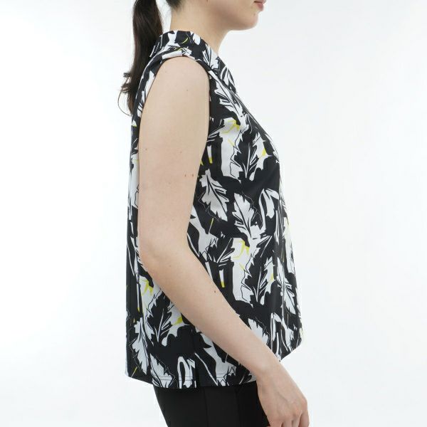 アドミラル ゴルフ Admiral GOLF レディース レディース リーフ柄 ノースリーブシャツ ADLA424 詳細11