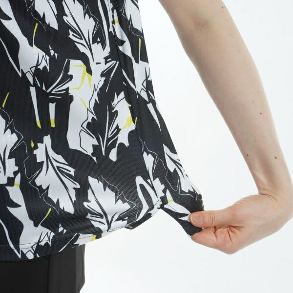 アドミラル ゴルフ Admiral GOLF レディース レディース リーフ柄 ノースリーブシャツ ADLA424 詳細12