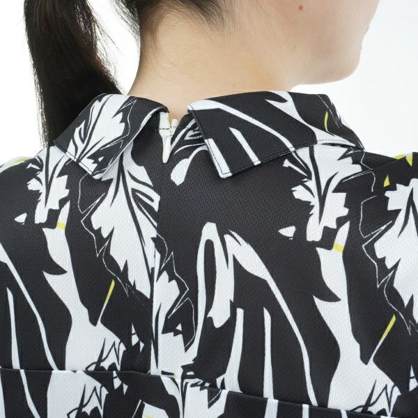 アドミラル ゴルフ Admiral GOLF レディース レディース リーフ柄 ノースリーブシャツ ADLA424 詳細13