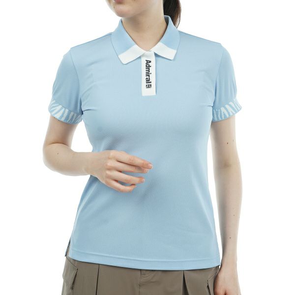 アドミラル ゴルフ Admiral GOLF レディース レディース ゼブラモチーフ リブポロシャツ ADLA425 詳細3