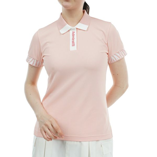 アドミラル ゴルフ Admiral GOLF レディース レディース ゼブラモチーフ リブポロシャツ ADLA425 詳細4