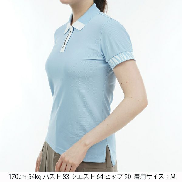 アドミラル ゴルフ Admiral GOLF レディース レディース ゼブラモチーフ リブポロシャツ ADLA425 詳細9