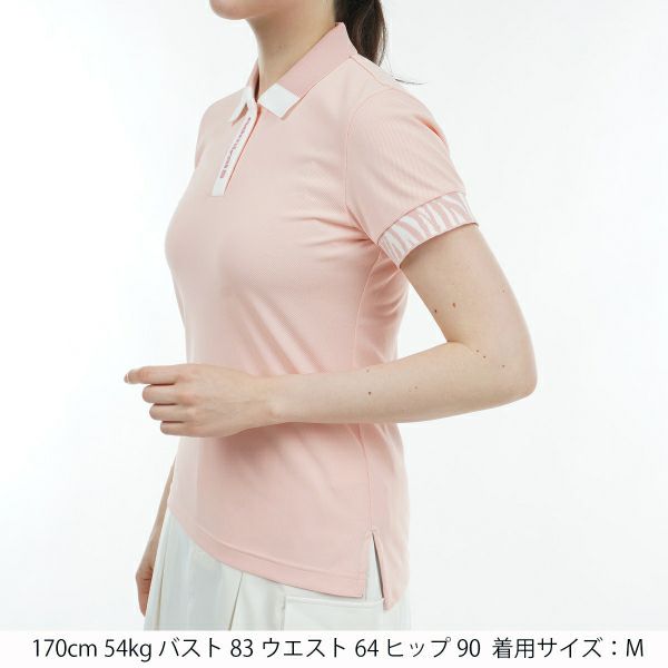 アドミラル ゴルフ Admiral GOLF レディース レディース ゼブラモチーフ リブポロシャツ ADLA425 詳細11