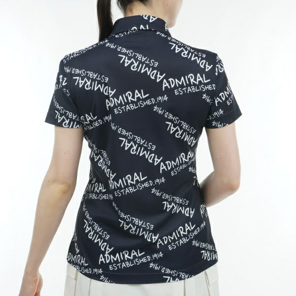 アドミラル ゴルフ Admiral GOLF レディース レディース ランダムロゴ プリントポロシャツ ADLA431 詳細6