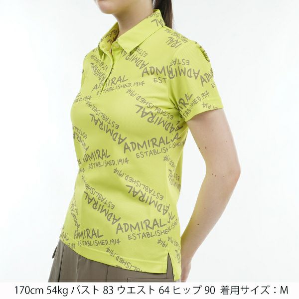 アドミラル ゴルフ Admiral GOLF レディース レディース ランダムロゴ プリントポロシャツ ADLA431 詳細11