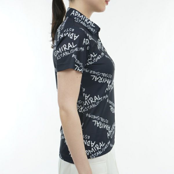 アドミラル ゴルフ Admiral GOLF レディース レディース ランダムロゴ プリントポロシャツ ADLA431 詳細14