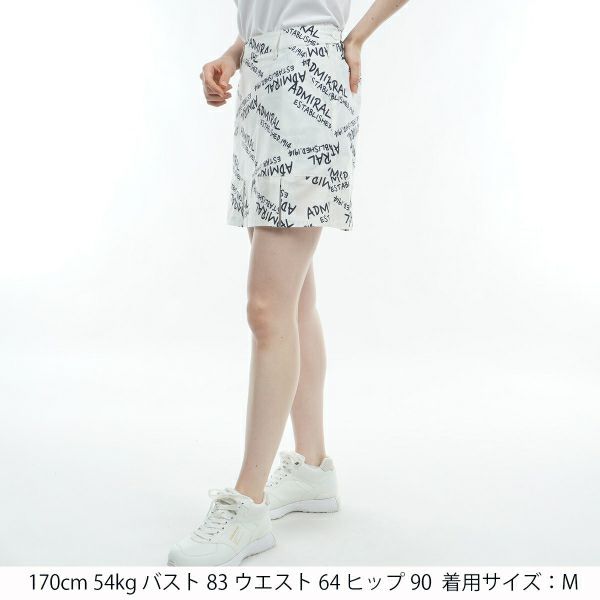 アドミラル ゴルフ Admiral GOLF レディース レディース ランダムロゴ プリーツヘムスカート ADLA432 詳細7