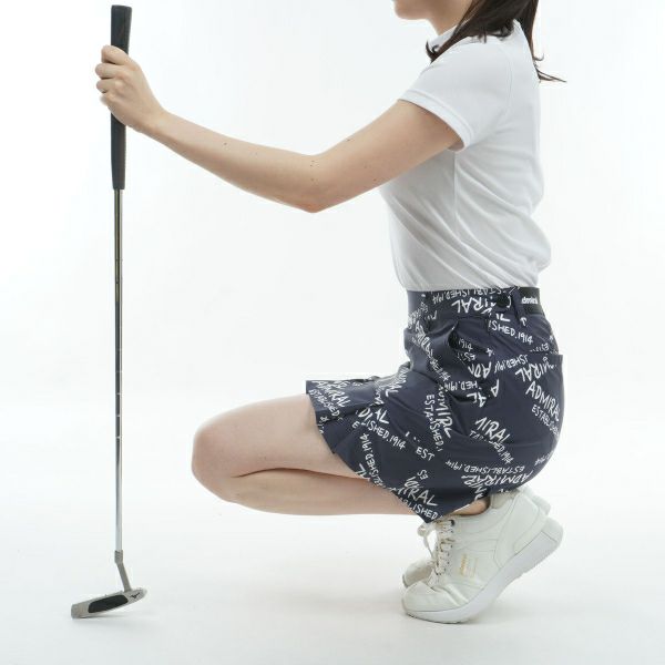 アドミラル ゴルフ Admiral GOLF レディース レディース ランダムロゴ プリーツヘムスカート ADLA432 詳細15