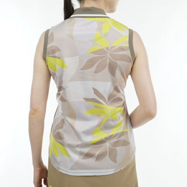 アドミラル ゴルフ Admiral GOLF レディース レディース リゾート柄 ノースリーブポロシャツ ADLA437 詳細5