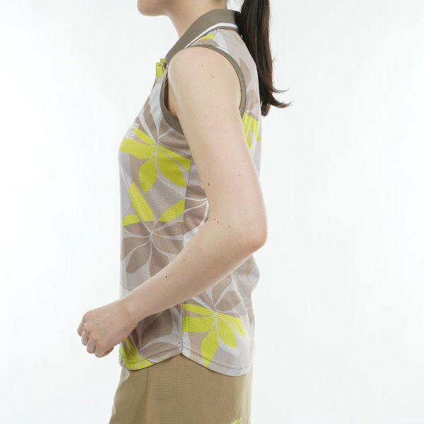 アドミラル ゴルフ Admiral GOLF レディース レディース リゾート柄 ノースリーブポロシャツ ADLA437 詳細10