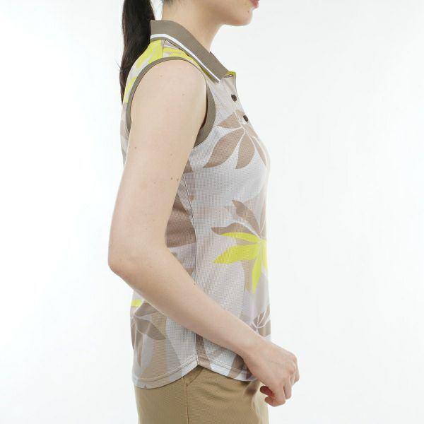 アドミラル ゴルフ Admiral GOLF レディース レディース リゾート柄 ノースリーブポロシャツ ADLA437 詳細11