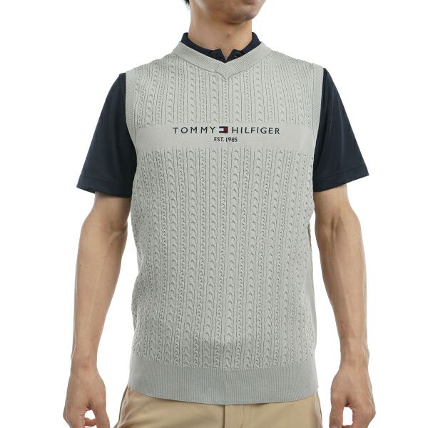 ツアーティー TOUR TEE メンズ メンズ ケーブル　Vネックニットベスト THMA452 詳細3