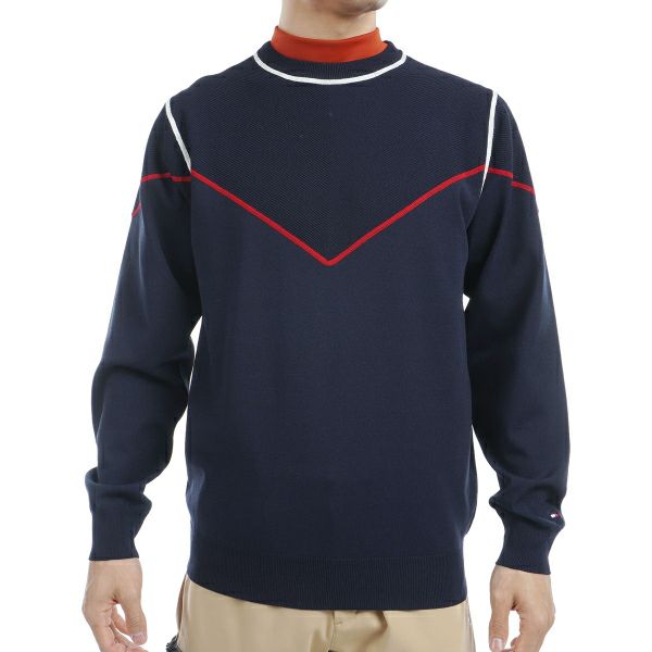 トミーヒルフィガーゴルフ　LL ニットセーター　メンズ　トリプルカラー TOMMY HILFIGER GOLF トミーヒルフィガー ゴルフ セーター メンズ 長袖