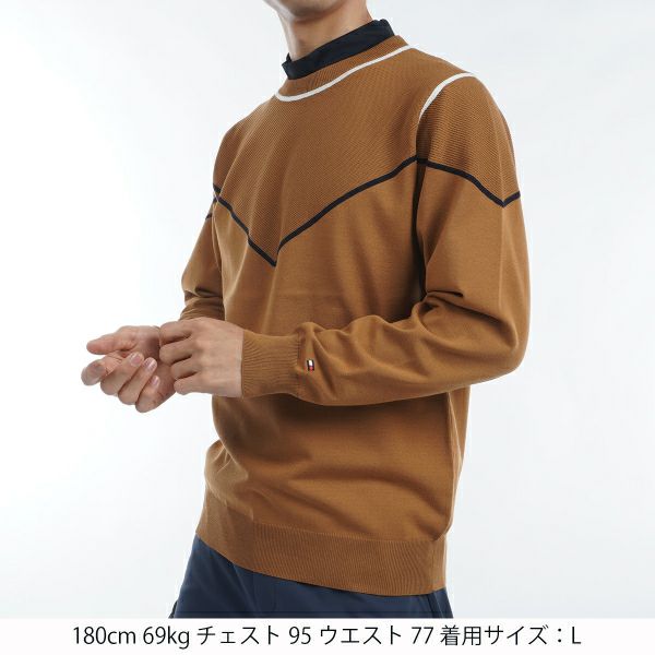 ツアーティー TOUR TEE メンズ メンズ トリコロールライン　クルーネックセーター THMA458 詳細5