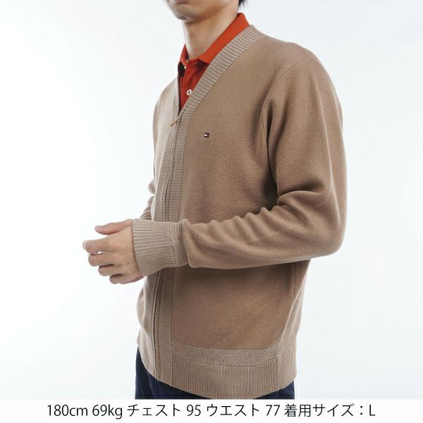 新品未使用 L トミー ジップアップニット golf グレー と1078 レディース TOMMY HILFIGER GOLF トミーヒルフィガー