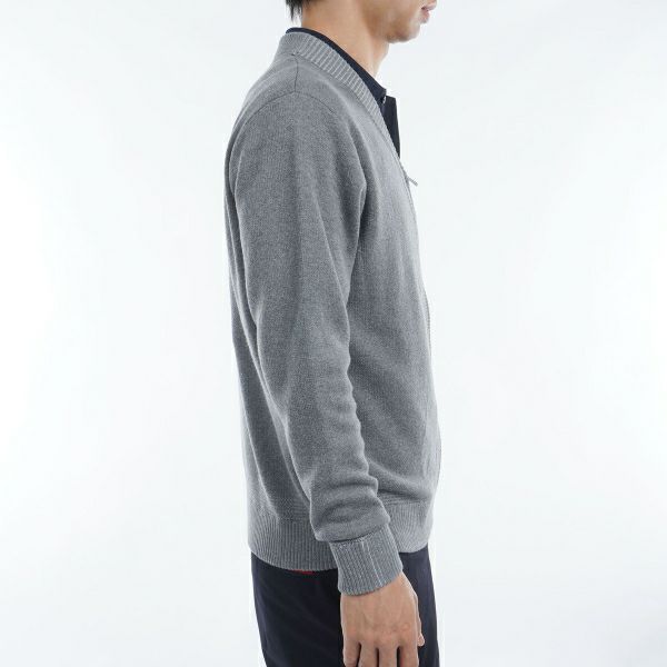 ツアーティー TOUR TEE メンズ メンズ バックロゴ　Vネックジップアップセーター THMA460 詳細11