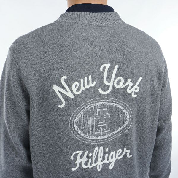 ツアーティー TOUR TEE メンズ メンズ バックロゴ　Vネックジップアップセーター THMA460 詳細13