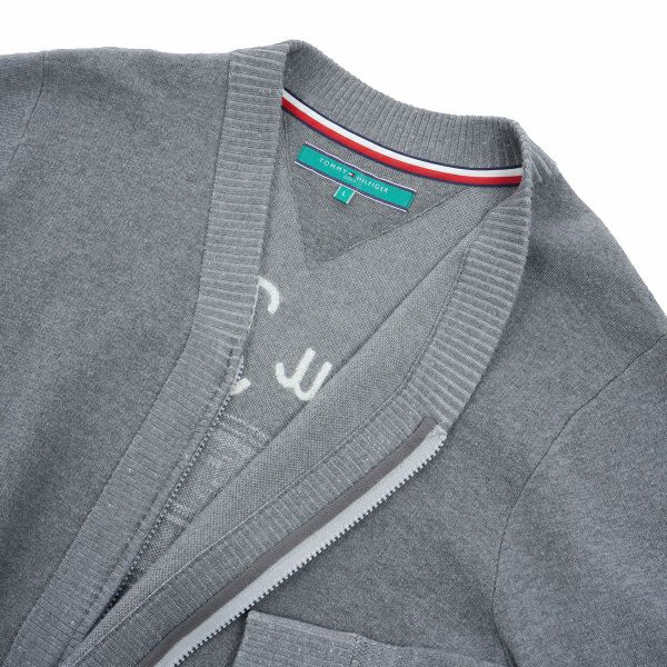 ツアーティー TOUR TEE メンズ メンズ バックロゴ　Vネックジップアップセーター THMA460 詳細16