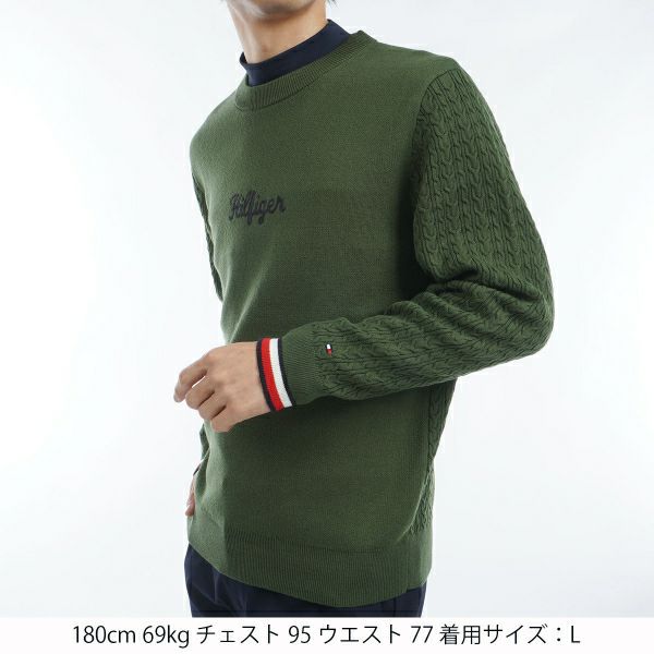 ツアーティー TOUR TEE メンズ メンズ ケーブルミックス　クルーネックセーター THMA461 詳細6