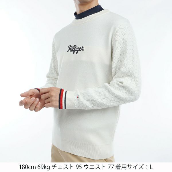 ツアーティー TOUR TEE メンズ メンズ ケーブルミックス　クルーネックセーター THMA461 詳細8