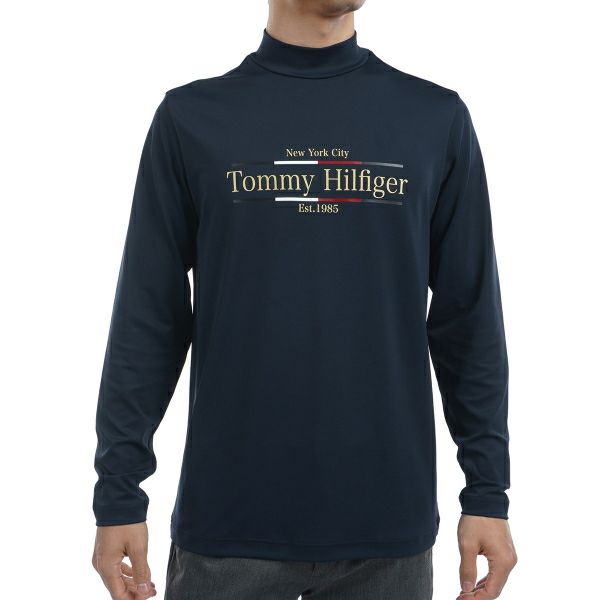 ツアーティー TOUR TEE メンズ メンズ フロントロゴ　長袖モックネックシャツ THMA465 詳細1