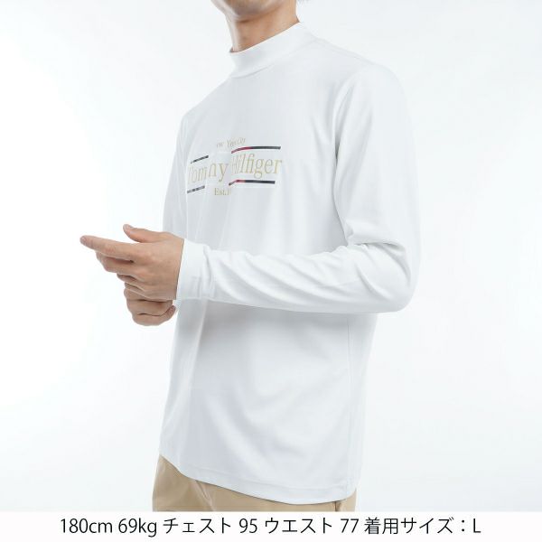 ツアーティー TOUR TEE メンズ メンズ フロントロゴ　長袖モックネックシャツ THMA465 詳細7