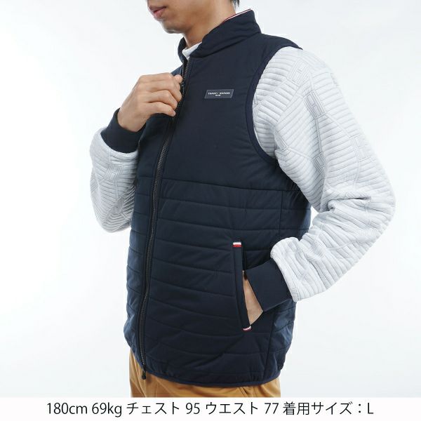 ツアーティー TOUR TEE メンズ メンズ 圧着キルト中綿　ベスト THMA467 詳細3