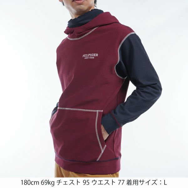 ツアーティー TOUR TEE メンズ メンズ ネックウォーマー付　スウェットフーディー THMA469 詳細4