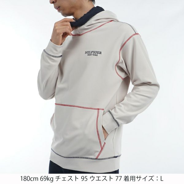 ツアーティー TOUR TEE メンズ メンズ ネックウォーマー付　スウェットフーディー THMA469 詳細6