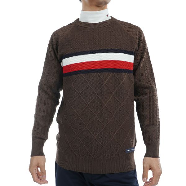 ツアーティー TOUR TEE メンズ メンズ シグネチャーストライプ　クルーネックセーター THMA473 詳細1