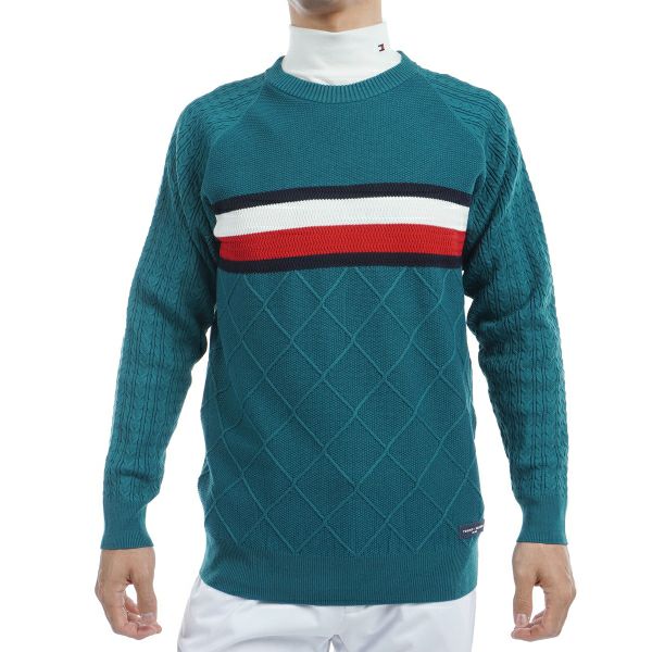 ツアーティー TOUR TEE メンズ メンズ シグネチャーストライプ　クルーネックセーター THMA473 詳細4