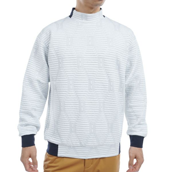 ツアーティー TOUR TEE メンズ メンズ ジャカードキルト　モックネックスウェット THMA477 詳細1