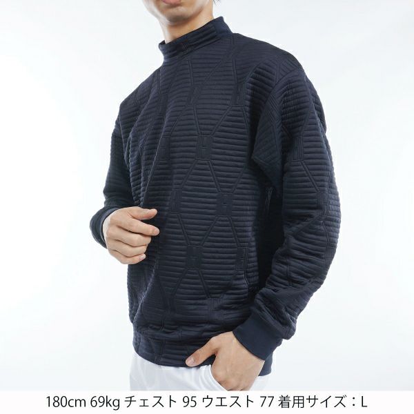 ツアーティー TOUR TEE メンズ メンズ ジャカードキルト　モックネックスウェット THMA477 詳細6