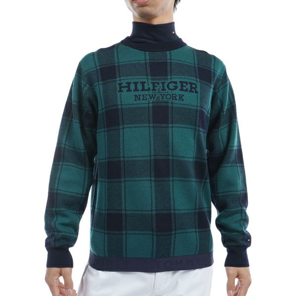 ツアーティー TOUR TEE メンズ メンズ バッファローチェックジャカード　クルーネックセーター THMA478 詳細1