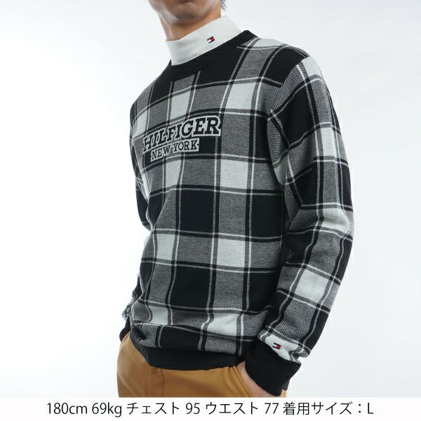 ツアーティー TOUR TEE メンズ メンズ バッファローチェックジャカード　クルーネックセーター THMA478 詳細7