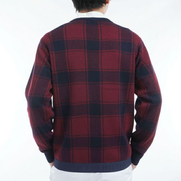 ツアーティー TOUR TEE メンズ メンズ バッファローチェックジャカード　クルーネックセーター THMA478 詳細12